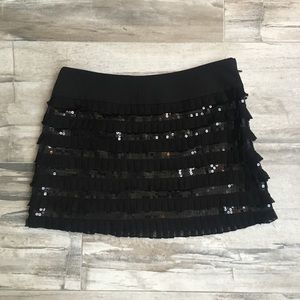 DONATING Bebe black sequin mini skirt sz XS